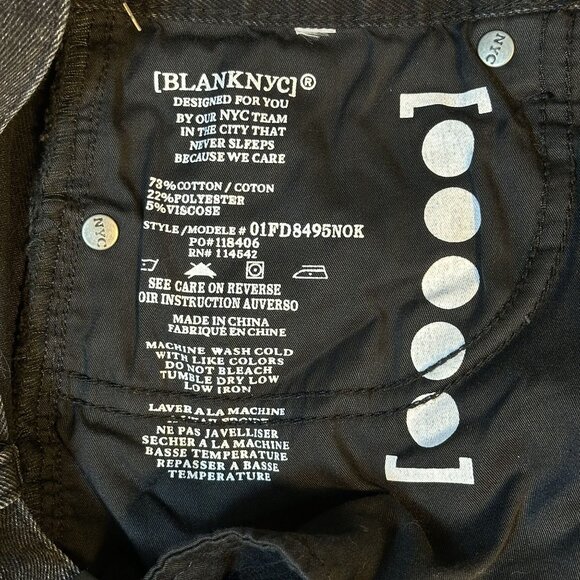 BLANKNYC Faded Black Cutoff Denim Shorts Distressed Raw Hem Button Fly Size 24 - Picture 5 of 9